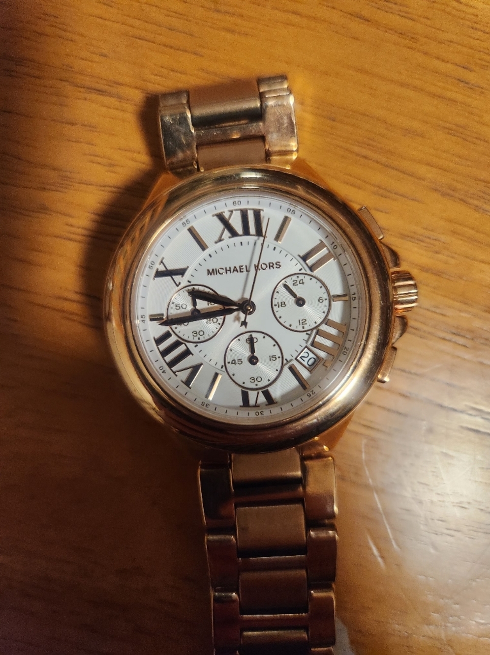 Michael Kors Gold-Tone Chronograph Watch - Picture 3 of 4